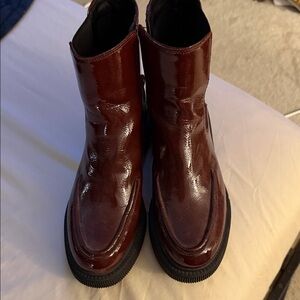 Franco Sarto Women's Deep Red Ankle Booties